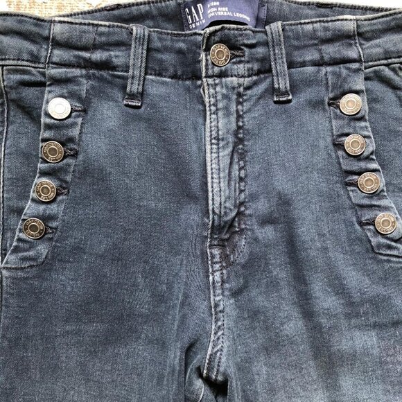 GAP DENIM, blue, high rise, stretchy, universal legging, jeans, Sz: 8/29R - Picture 4 of 9